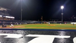 Jason  Pridie grounds out to end the game.